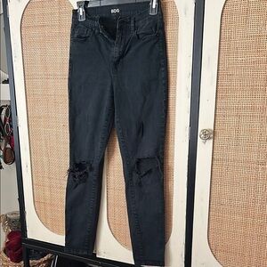BDG Black Skinny Pants with Distressed Knees